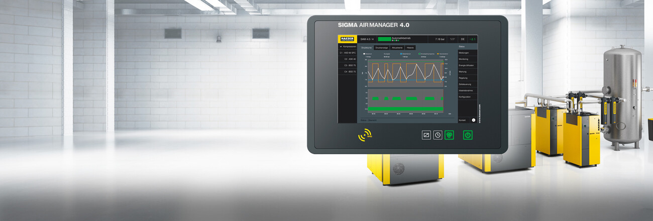 SIGMA AIR MANAGER 4.0 compressed air management system for an optimized compressed air station.