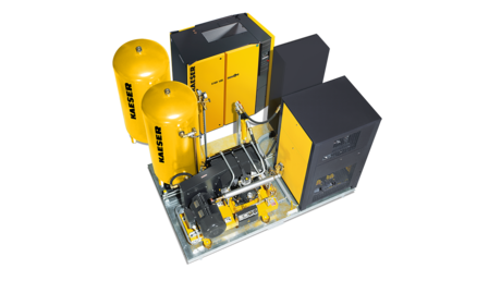 PET Skid with two receivers and a booster