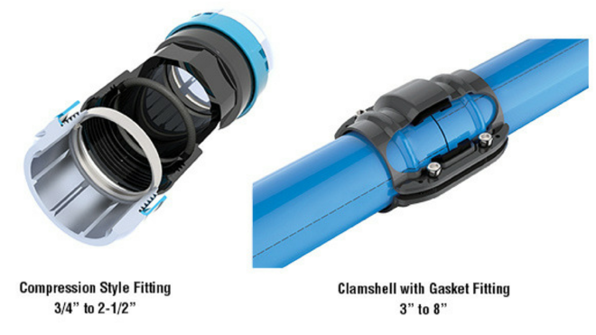 SmartPipe fittings, compressed air piping