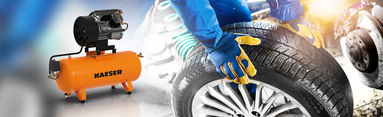 KAESER compressors for the workshop – in action assisting tire changes