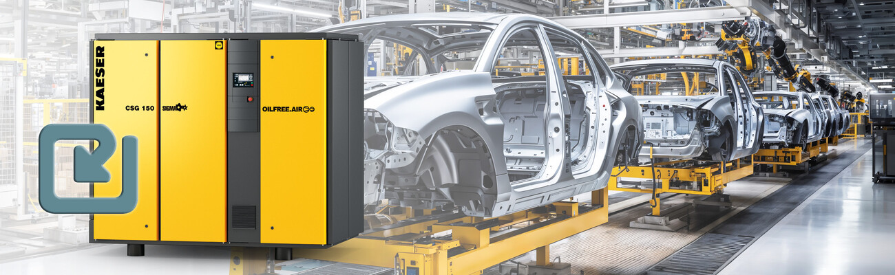 L’air chaud évacué par les compresseurs d’air est utilisé pour chauffer l’eau dans de nombreuses applications du secteur automobile.